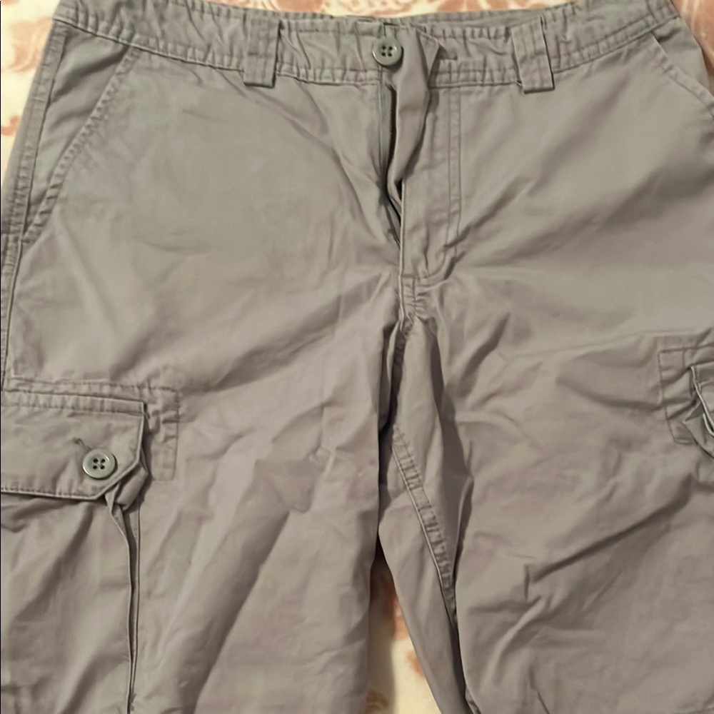 Gray Cargo Shorts